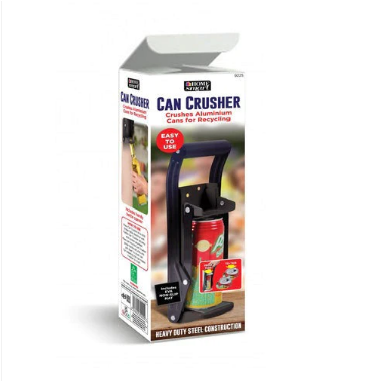 Soft Grip Handle 16oz Can Crusher Black