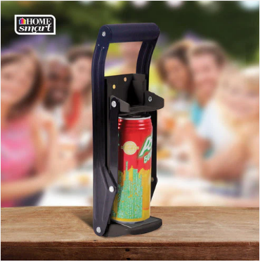 Soft Grip Handle 16oz Can Crusher Black