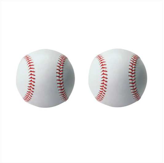 Soft Leather Sport Practice Training Base Softball 2 Pack