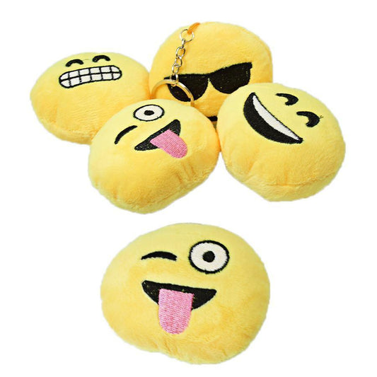 Soft Smiley Face Emoji Keychain Keyring Assorted Designs