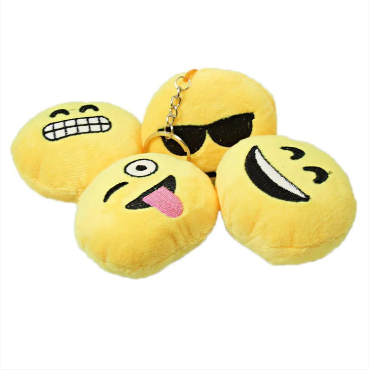 Soft Smiley Face Emoji Keychain Keyring Assorted Designs