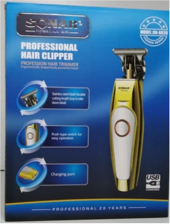 Sonar Professional Hair Clippers Full Set Hair Beard Trim Chopper Clipper With USB Charge