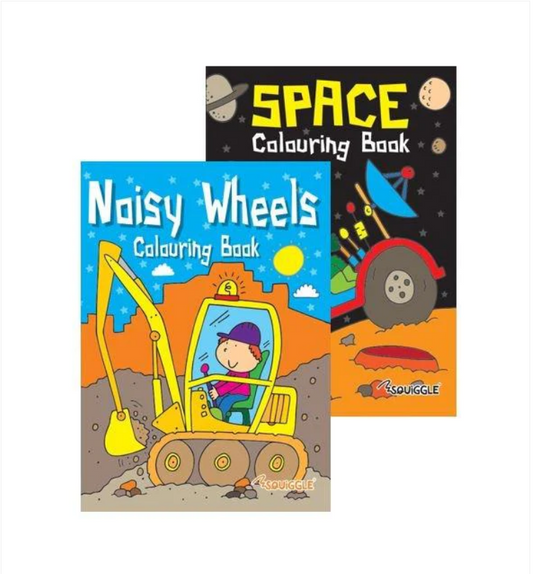 Space & Noisy Wheels Colouring Book Boys Fun Activity Book x 1