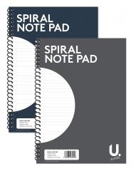 Spiral Pad School Homework Office Pad 2 Designs 21cm x 28cm