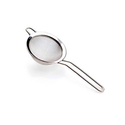 Spoon Oil Sieve Fine Mesh Filter Grease Strainer Spoon Stainless Steel Kitchen 12 cm