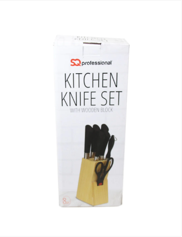 Sq Pro Stainless Steel Knife Set Block with Scissors