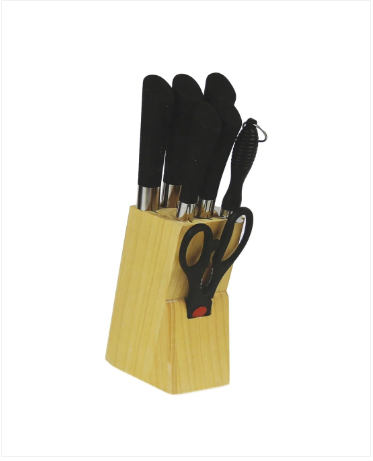 Sq Pro Stainless Steel Knife Set Block with Scissors