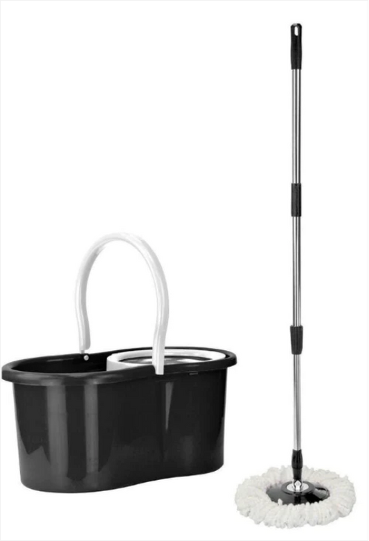 Sq Professional Easy Mop Bucket Black Microfibre Mop 14 Litre