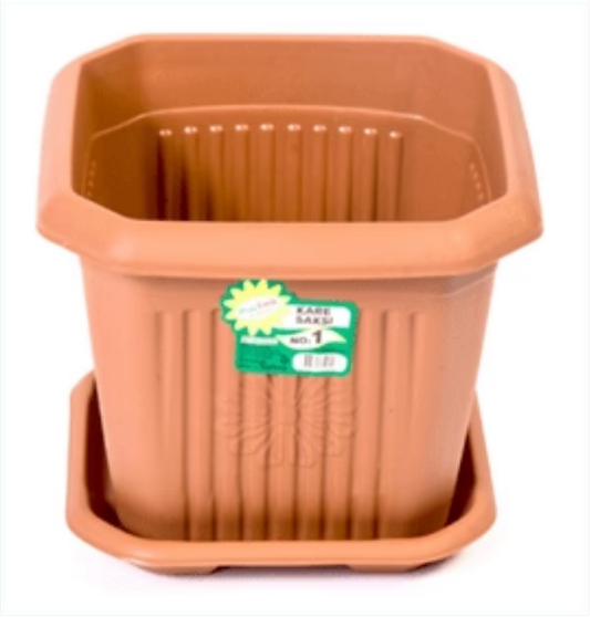 Square Flower Plant Pot Set Number 1