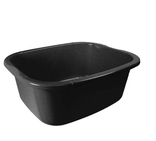 Square Kitchen Washing Up Bowl Square Black 11 Litre