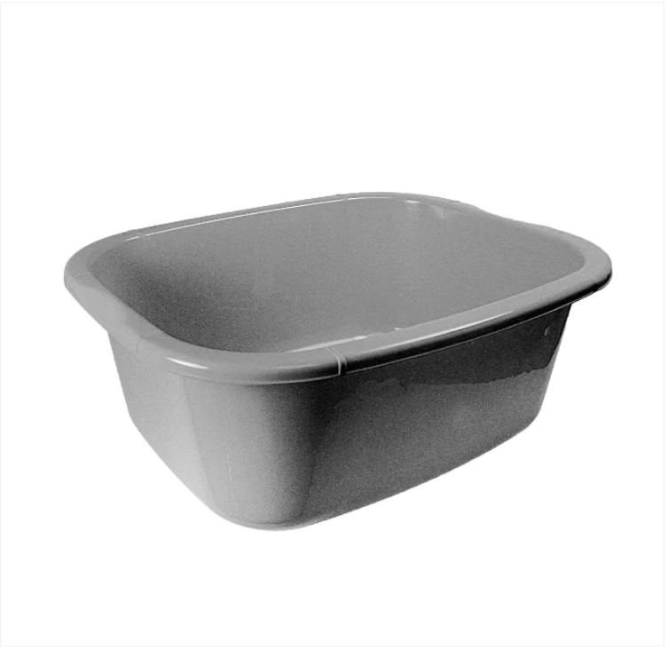 Square Kitchen Washing Up Bowl Square Grey 11 Litre