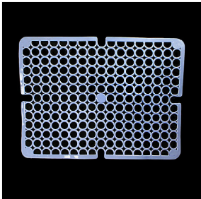 Square PVC Plastic Sink Mat with Circle Pattern 29 x 29 cm Assorted Colours