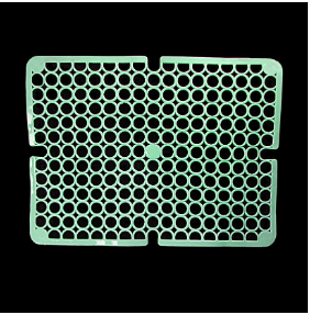 Square PVC Plastic Sink Mat with Circle Pattern 29 x 29 cm Assorted Colours