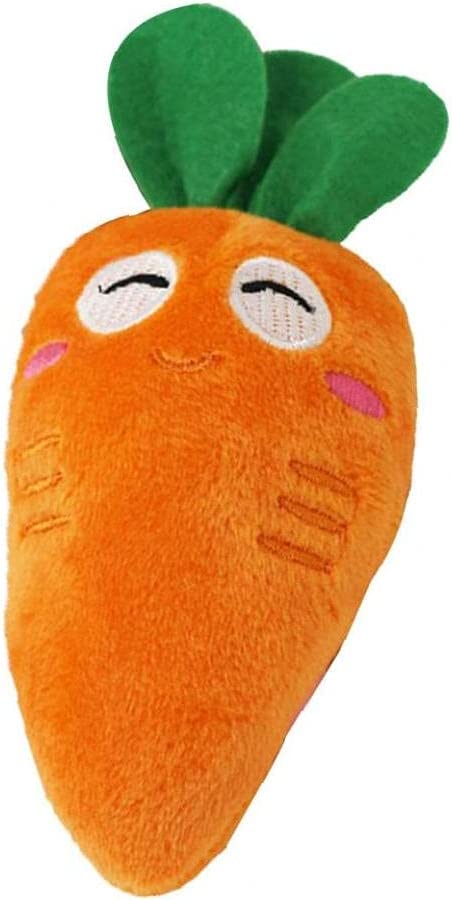 Squeaky Dog Soft Toy Carrot 13 cm Assorted Colours Orange/Red/Purple