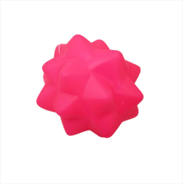 Squeaky Silicone Teething Dog Toy Outdoor Fun Fetch Toy 7 cm Assorted Colours