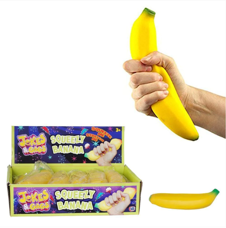 Squeezy Banana Jokes And Gags Squeezy Stress Relief Banana Toy