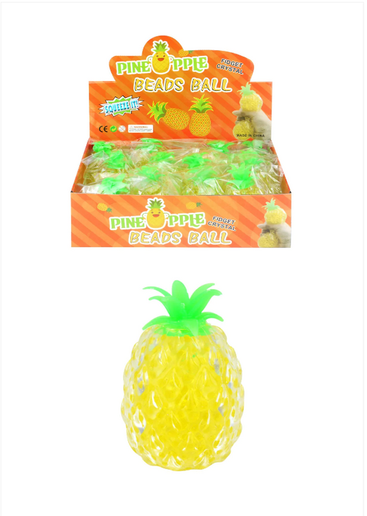 Squeezy Stretchy Pineapple Childrens Fun Soft Toy Stress Reliever 14cm x 1