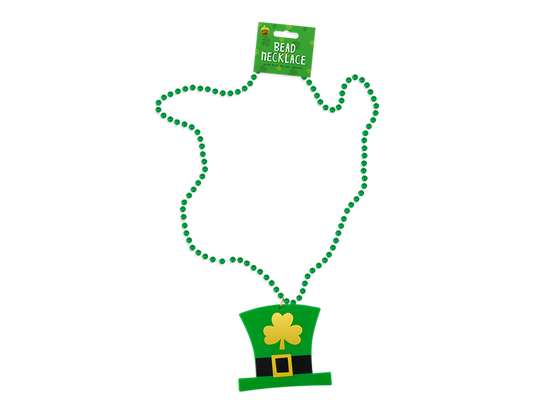 St. Patrick's Day Hat Pendant Bead Necklace