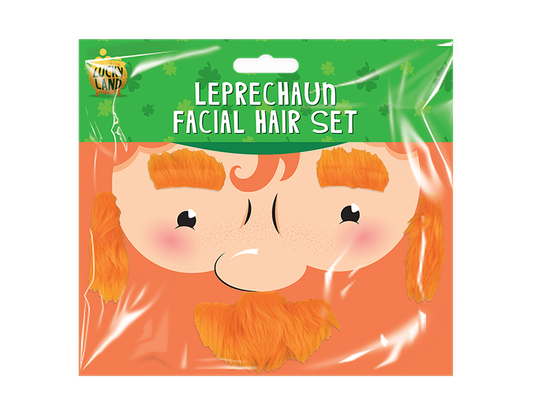 St. Patrick's Day Leprechaun Facial Hair Set