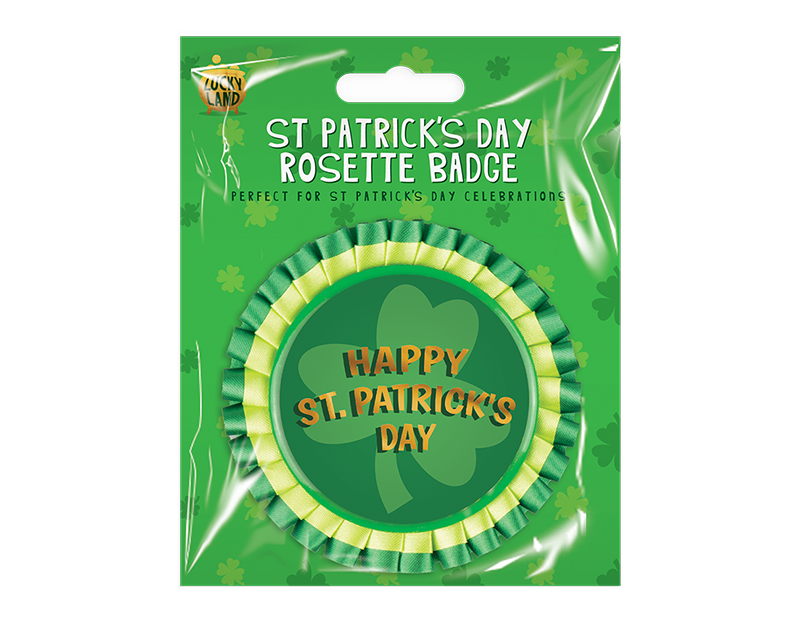 St. Patrick's Day Rosette Badge