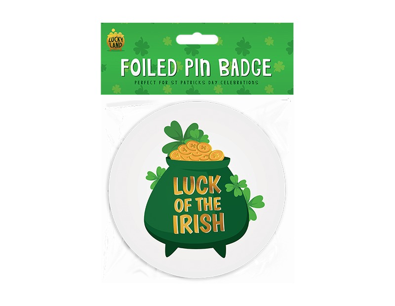 St. Patrick's Day Foiled Pin Badge