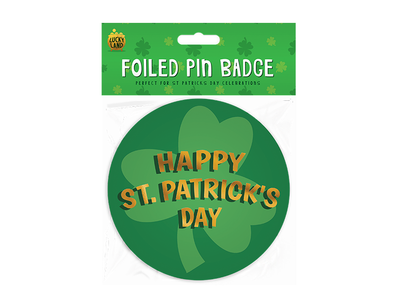 St. Patrick's Day Foiled Pin Badge