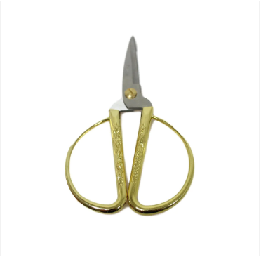 Stainless Steel Gold Plated Scissors Traditional Sewing Cutting Scissors 19cm