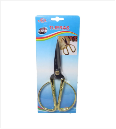 Stainless Steel Gold Plated Scissors Traditional Sewing Cutting Scissors 19cm