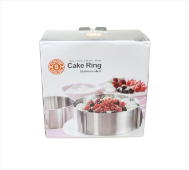 Stainless Steel Home Baking Cake Ring 15cm and 30cm 1 Pack Cake Round Tin