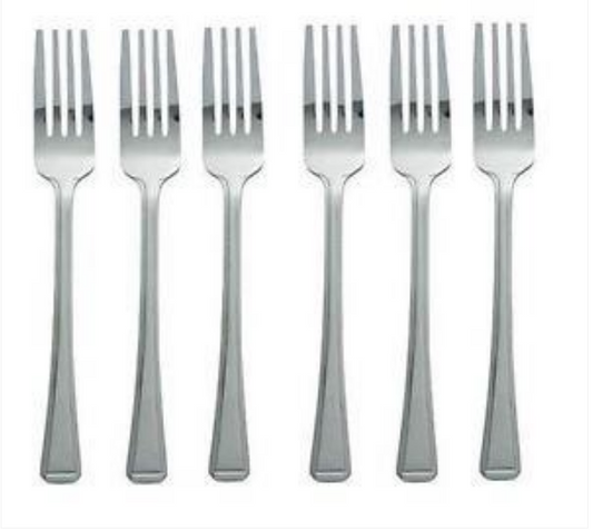 Stainless Steel Kitchen Fork Dining Cuisine Cutlery Dinner Party 6 Pack 18cm