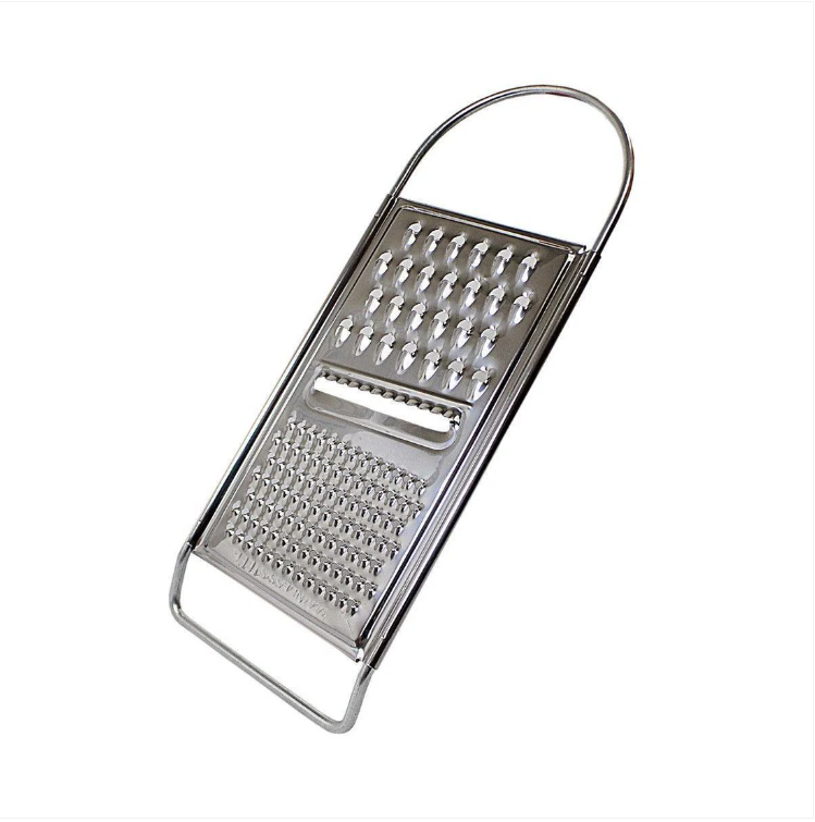 Stainless Steel Kitchen Grater 3 Way Flat Hand Grater Cheese Nutmeg Zest