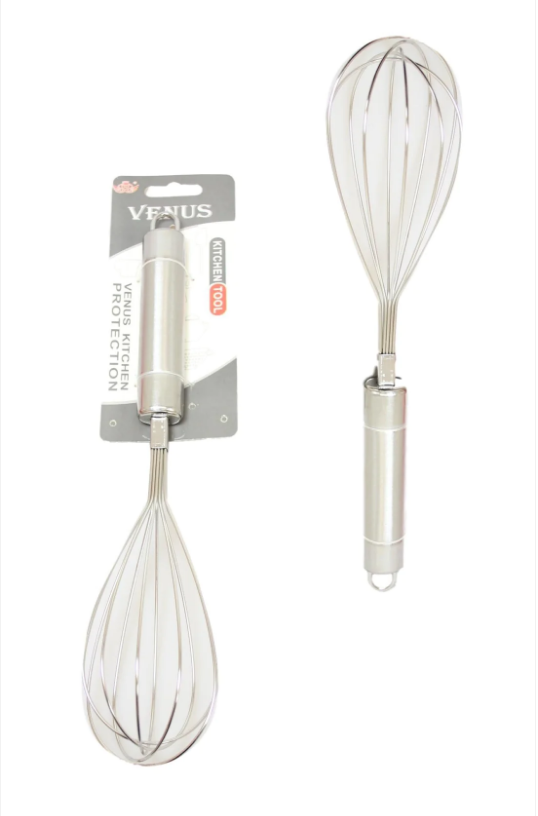 Stainless Steel Kitchen Whisk Egg Beater Kitchen Food Prep 26cm