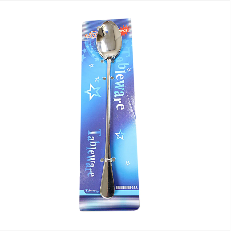 Stainless Steel Long Ice Cream Dessert Latte Spoon 20 cm Pack of 3