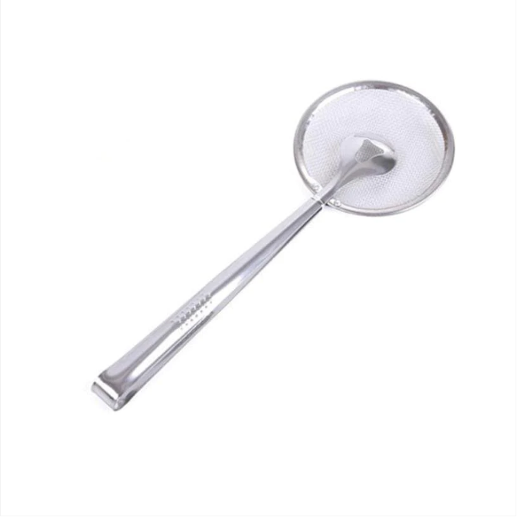 Stainless Steel Oil Filter Spoon With Clip Colander Oil Frying