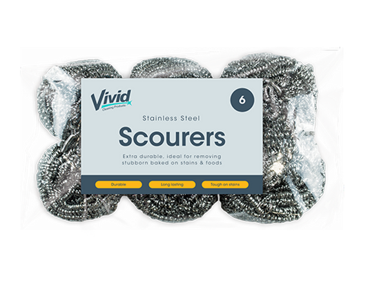 Stainless Steel Scourers - 6 Pack