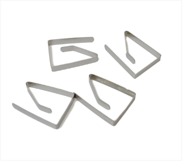 Stainless Steel Table Cloth Clips 4.5 x 4.5 x 1.8 cm Pack of 4