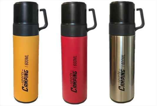 Stainless Steel Thermos Flask Bottle 600 ml Assorted Colours