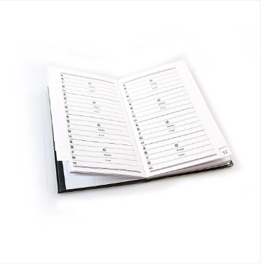 Standard Address Book Phone Entry A6 Size Home