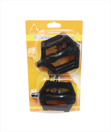 Standard Bike Pedals Plastic Bicycle Pedals With Reflective Safety Strip 10 x 8cm