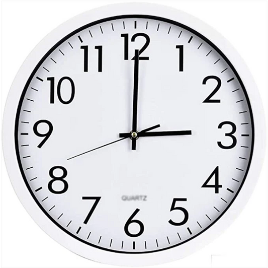 Standard Round Wall Clock 20 cm Assorted Colours