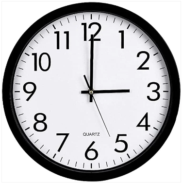 Standard Round Wall Clock 20 cm Assorted Colours