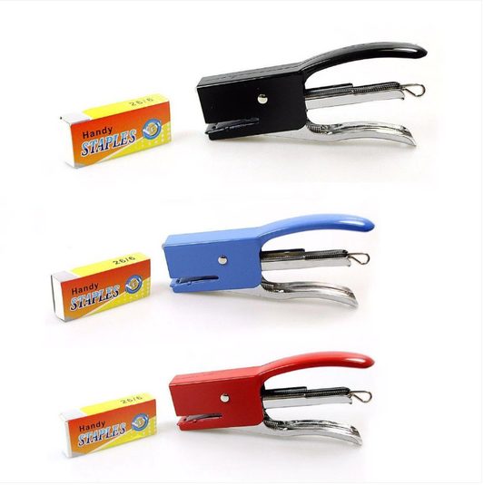 Stationery Stapler Set Ideal For School Home Office Staple Set 3 Colours