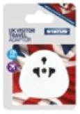 Status UK Visitor Adaptor Plug White