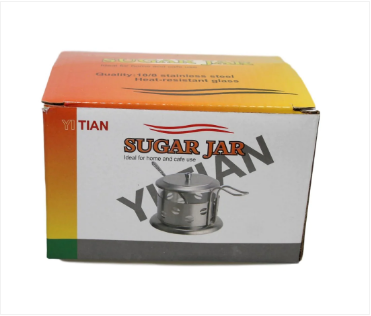 Steel Sugar Jar Home And Cafe Use 9cm x 8cm