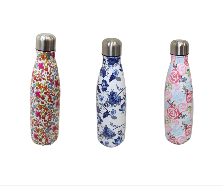 Steel Thermos Drinking Flask Bottle 500 ml Assorted Designs