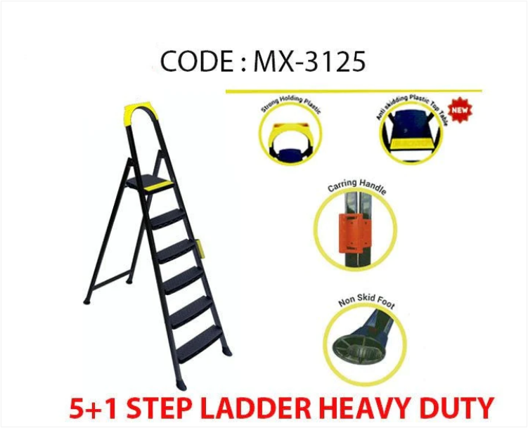 Step Ladder Heavy Duty 5+1 Diy Home