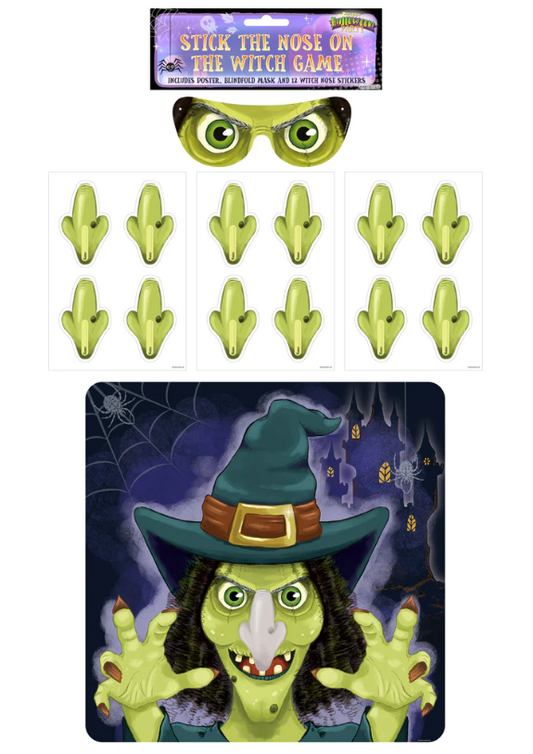 'Stick the Nose on the Witch' Halloween Game (14 Pieces)