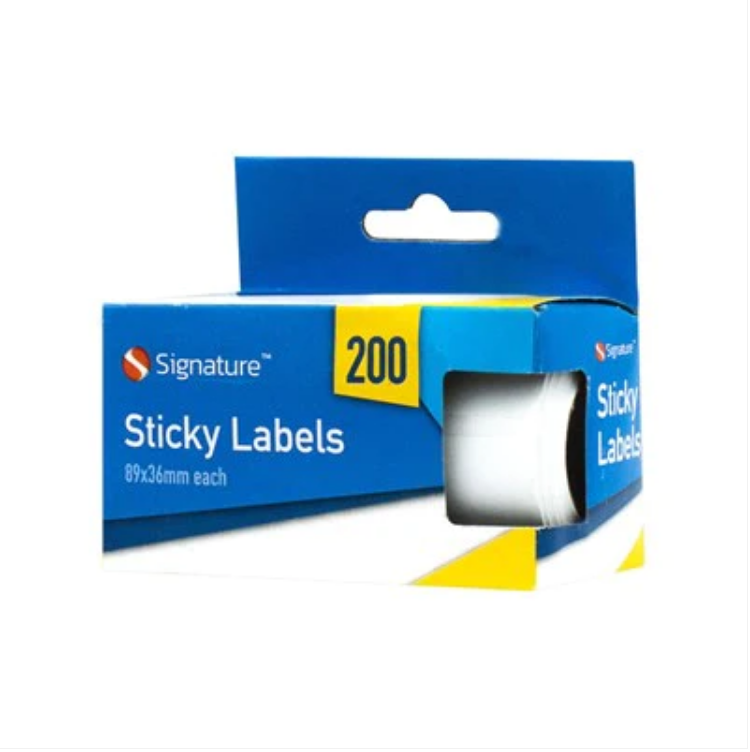 Sticky Labels 200 Labels 89 x 36mm