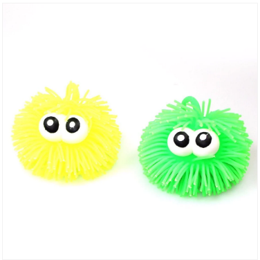 Stress Puffer Balls With Bulging Eyes Squidgy Squeezy Play Sensory Toy x 2