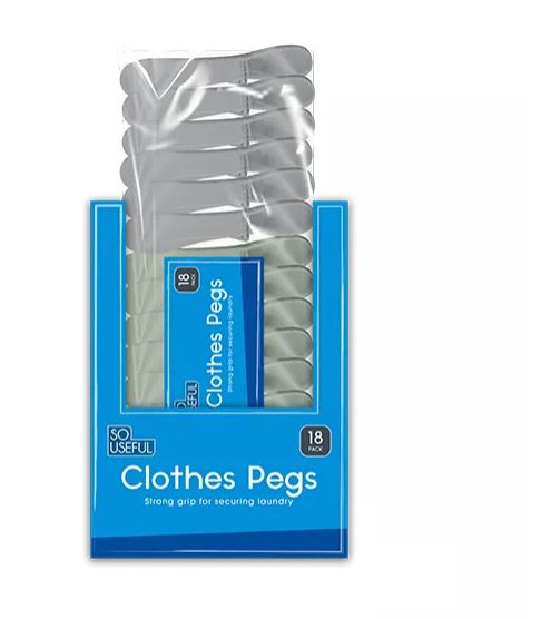 Strong Grip Clothes Pegs 18pk CDU